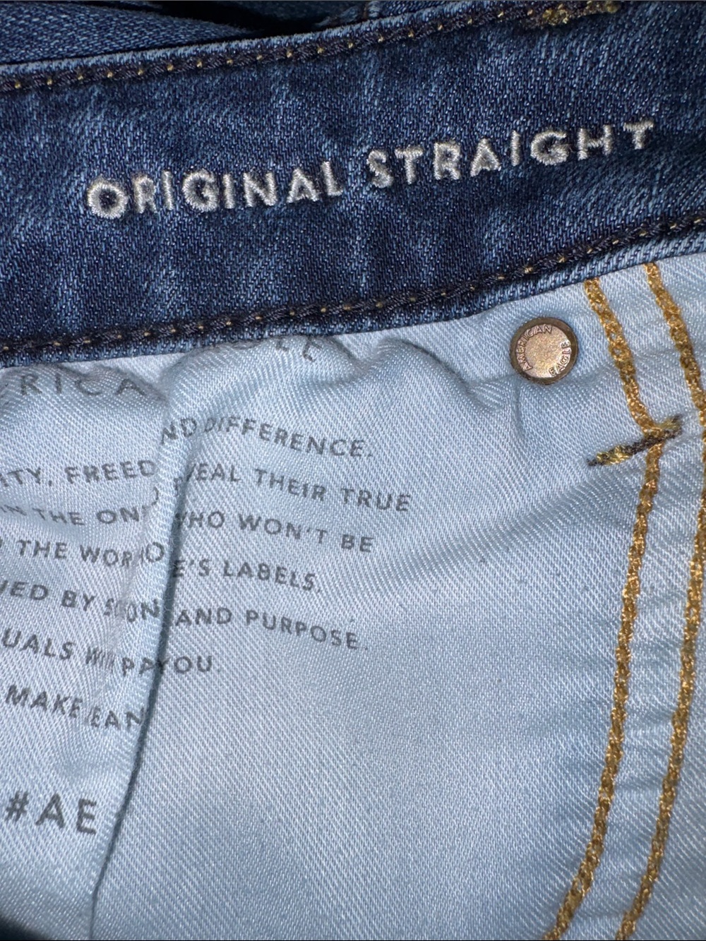 American Eagle Outfitters AIRFLEX+ Slim Straight Blue Jeans - Picture 7 of 7